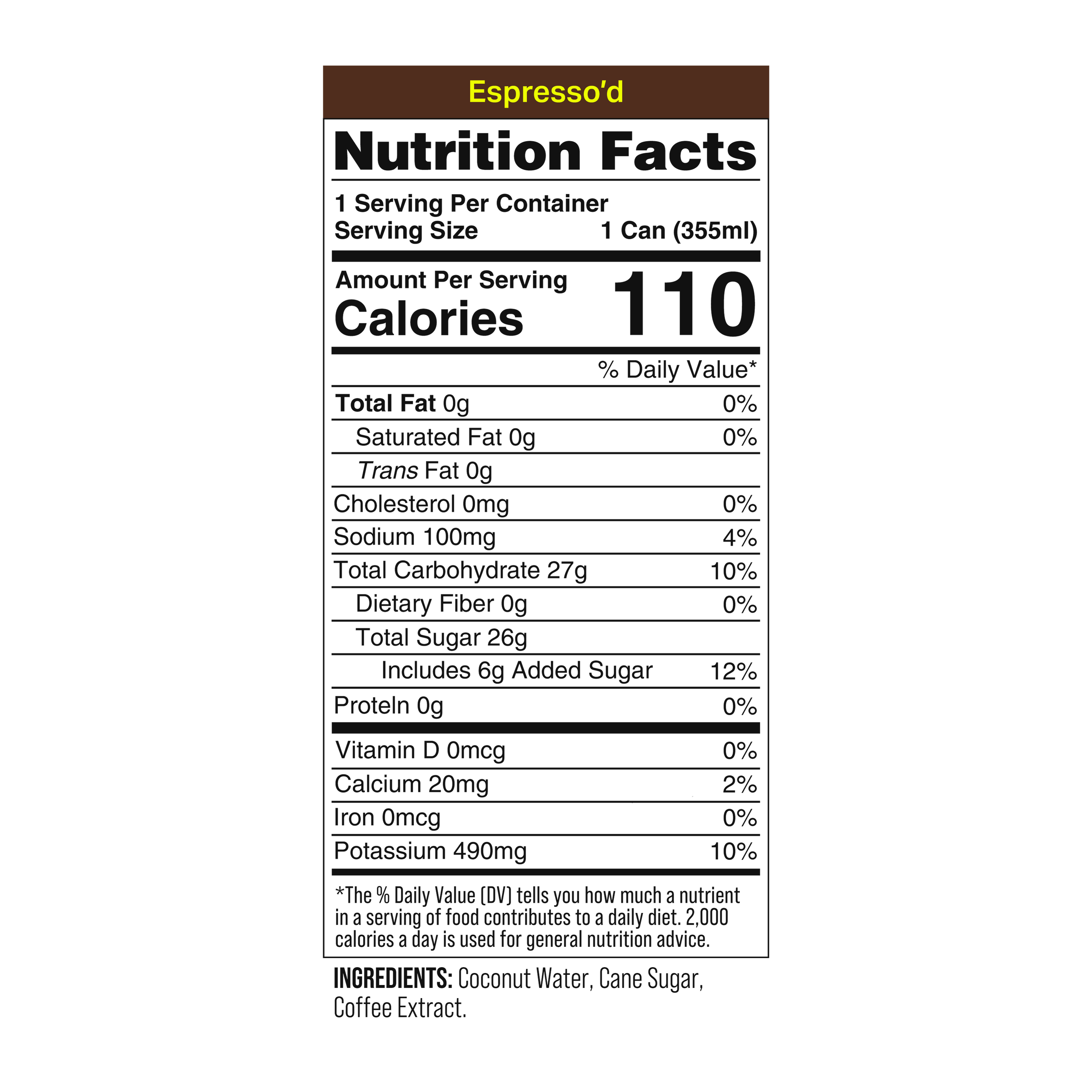 Coaqua Espresso'd Coconut Water